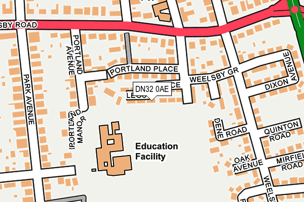 DN32 0AE map - OS OpenMap – Local (Ordnance Survey)