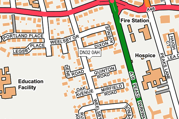 DN32 0AH map - OS OpenMap – Local (Ordnance Survey)