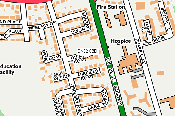 DN32 0BD map - OS OpenMap – Local (Ordnance Survey)