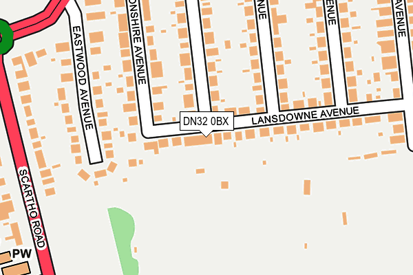 DN32 0BX map - OS OpenMap – Local (Ordnance Survey)