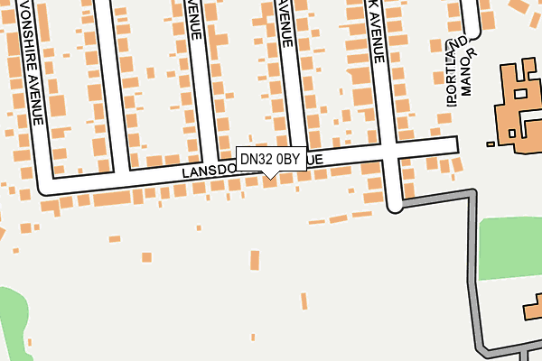 DN32 0BY map - OS OpenMap – Local (Ordnance Survey)