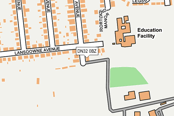 DN32 0BZ map - OS OpenMap – Local (Ordnance Survey)