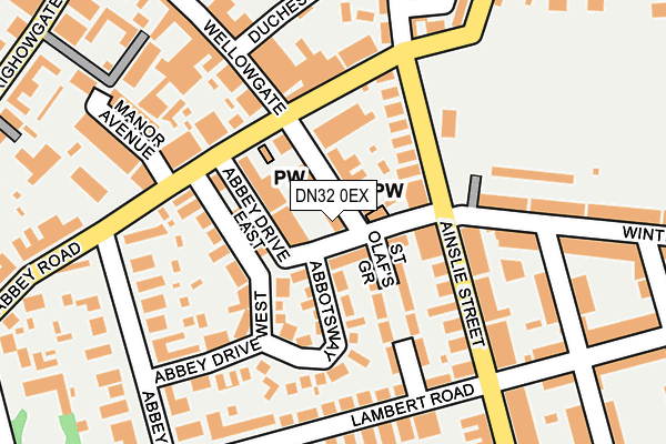 DN32 0EX map - OS OpenMap – Local (Ordnance Survey)