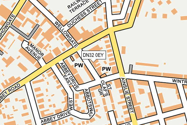 DN32 0EY map - OS OpenMap – Local (Ordnance Survey)
