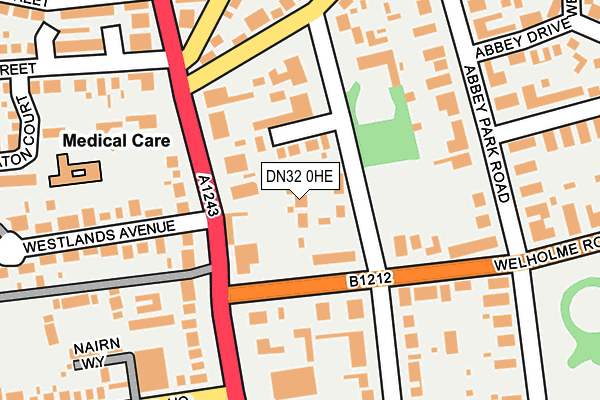 DN32 0HE map - OS OpenMap – Local (Ordnance Survey)