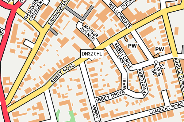 DN32 0HL map - OS OpenMap – Local (Ordnance Survey)