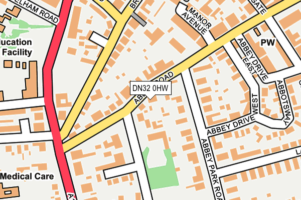 DN32 0HW map - OS OpenMap – Local (Ordnance Survey)