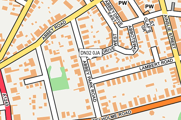 DN32 0JA map - OS OpenMap – Local (Ordnance Survey)