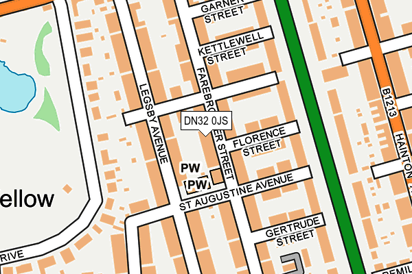 DN32 0JS map - OS OpenMap – Local (Ordnance Survey)