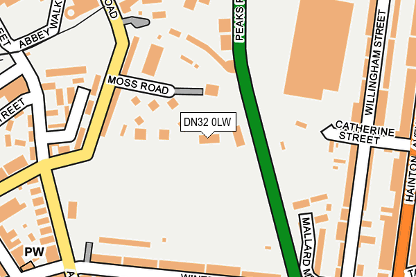 DN32 0LW map - OS OpenMap – Local (Ordnance Survey)