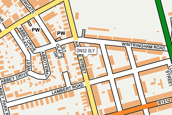 DN32 0LY map - OS OpenMap – Local (Ordnance Survey)