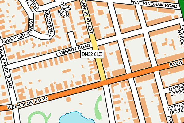 DN32 0LZ map - OS OpenMap – Local (Ordnance Survey)