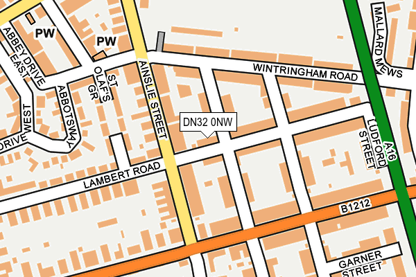 DN32 0NW map - OS OpenMap – Local (Ordnance Survey)