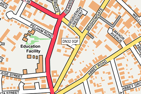 DN32 0QF map - OS OpenMap – Local (Ordnance Survey)