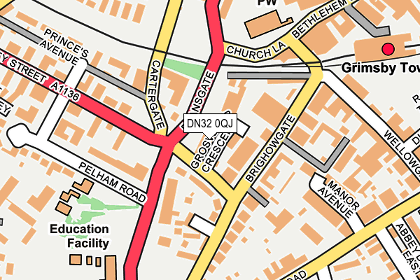 DN32 0QJ map - OS OpenMap – Local (Ordnance Survey)