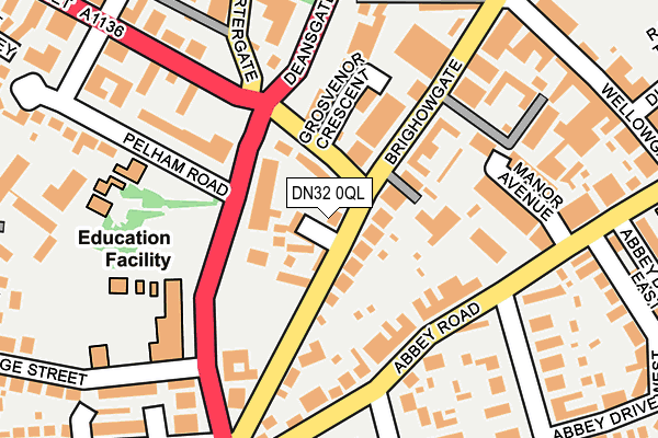 DN32 0QL map - OS OpenMap – Local (Ordnance Survey)