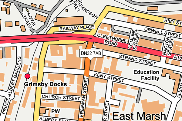 DN32 7AB map - OS OpenMap – Local (Ordnance Survey)