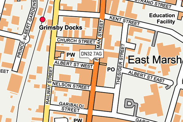 DN32 7AG map - OS OpenMap – Local (Ordnance Survey)