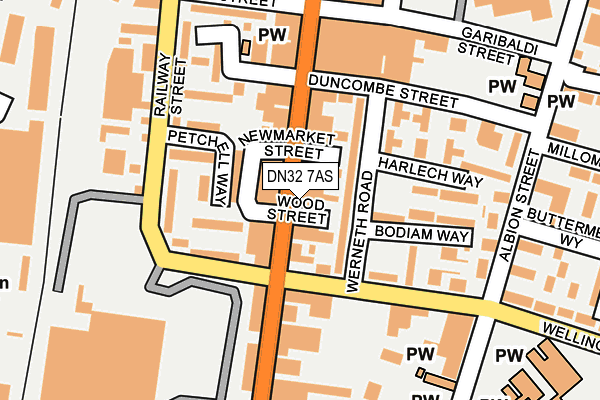 DN32 7AS map - OS OpenMap – Local (Ordnance Survey)