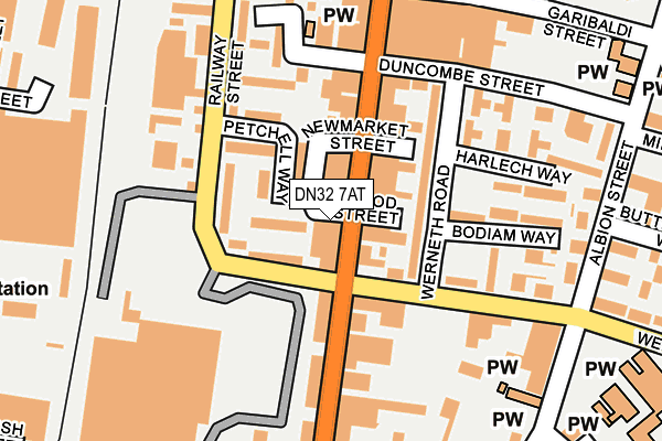DN32 7AT map - OS OpenMap – Local (Ordnance Survey)