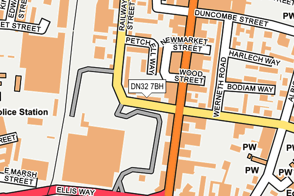 DN32 7BH map - OS OpenMap – Local (Ordnance Survey)