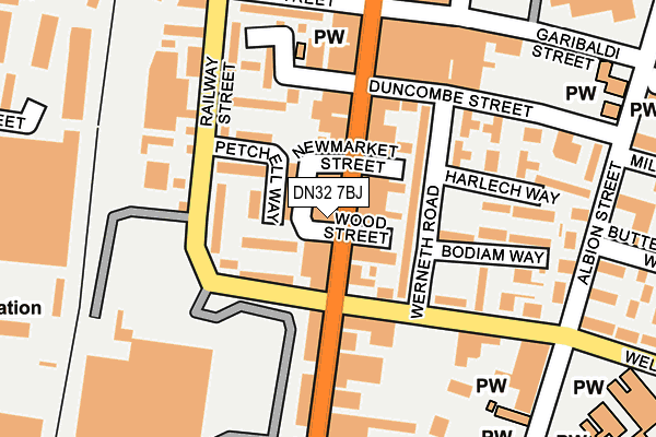 DN32 7BJ map - OS OpenMap – Local (Ordnance Survey)