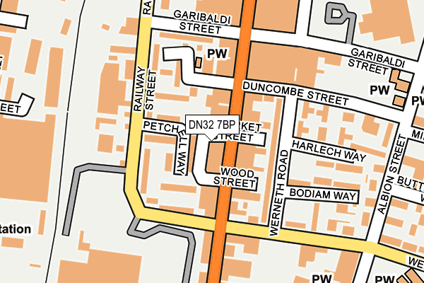 DN32 7BP map - OS OpenMap – Local (Ordnance Survey)