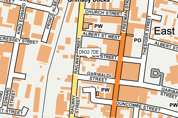 DN32 7DE map - OS OpenMap – Local (Ordnance Survey)