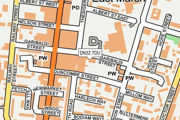 DN32 7DU map - OS OpenMap – Local (Ordnance Survey)