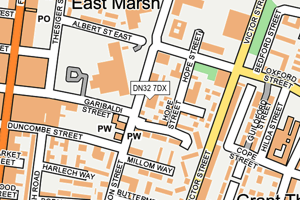 DN32 7DX map - OS OpenMap – Local (Ordnance Survey)
