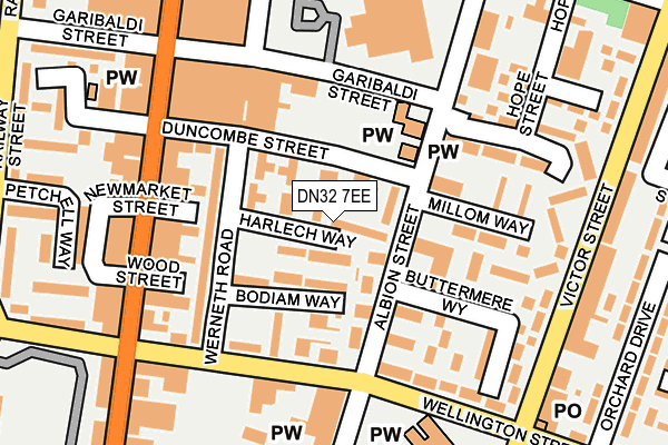 DN32 7EE map - OS OpenMap – Local (Ordnance Survey)