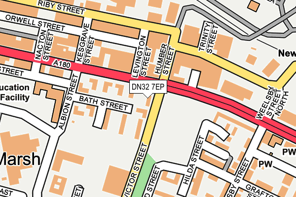 DN32 7EP map - OS OpenMap – Local (Ordnance Survey)