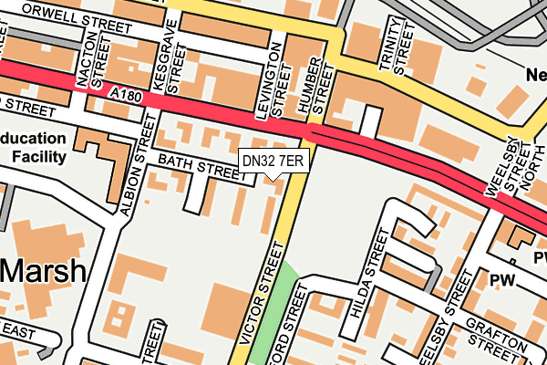 DN32 7ER map - OS OpenMap – Local (Ordnance Survey)