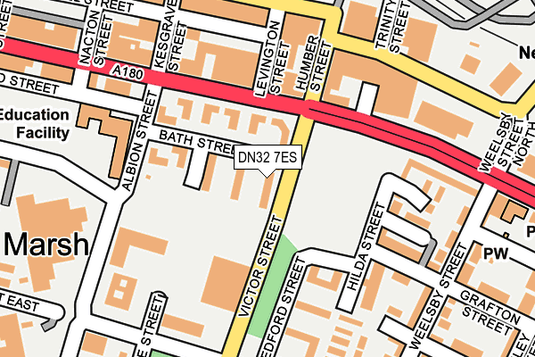 DN32 7ES map - OS OpenMap – Local (Ordnance Survey)