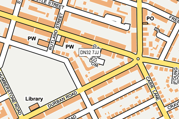 DN32 7JJ map - OS OpenMap – Local (Ordnance Survey)