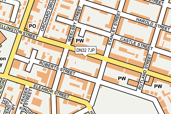 DN32 7JP map - OS OpenMap – Local (Ordnance Survey)
