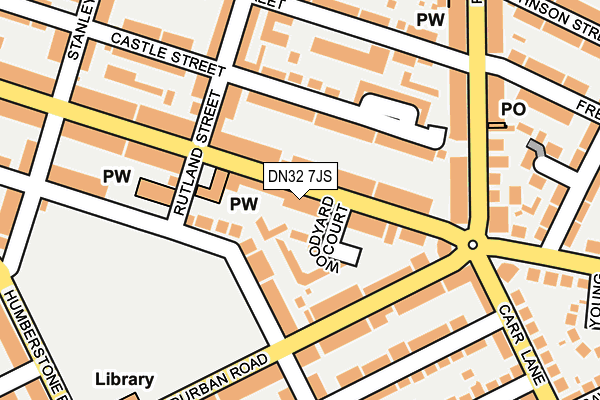 DN32 7JS map - OS OpenMap – Local (Ordnance Survey)