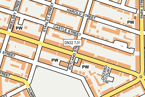 DN32 7JY map - OS OpenMap – Local (Ordnance Survey)