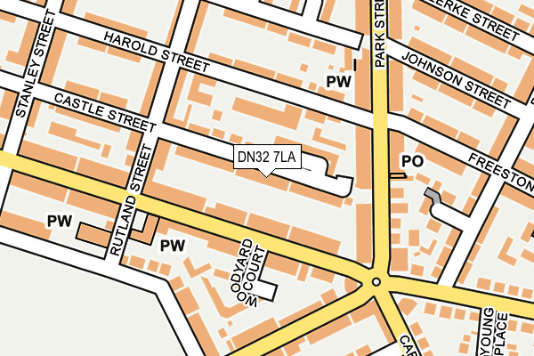 DN32 7LA map - OS OpenMap – Local (Ordnance Survey)