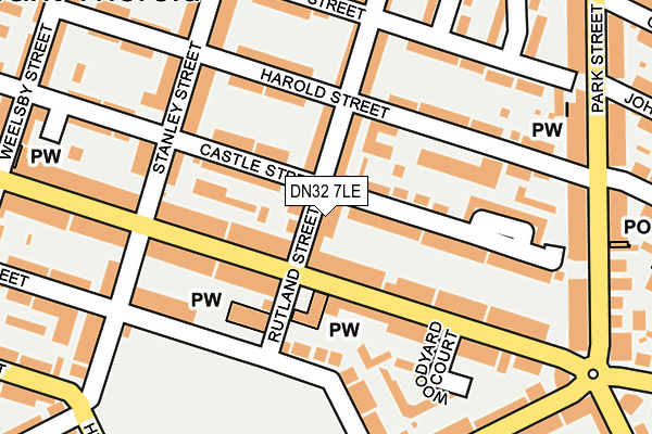 DN32 7LE map - OS OpenMap – Local (Ordnance Survey)