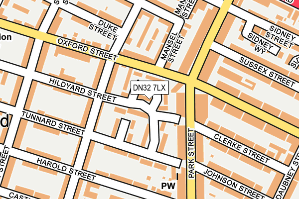 DN32 7LX map - OS OpenMap – Local (Ordnance Survey)