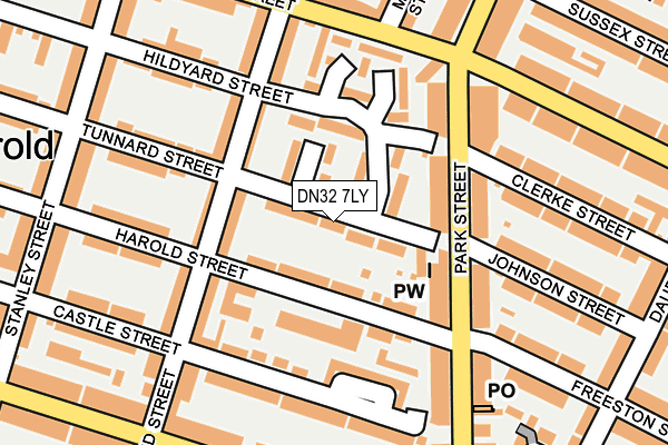 DN32 7LY map - OS OpenMap – Local (Ordnance Survey)