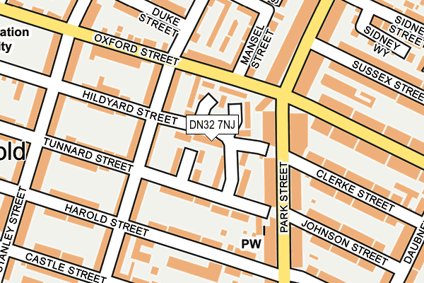DN32 7NJ map - OS OpenMap – Local (Ordnance Survey)