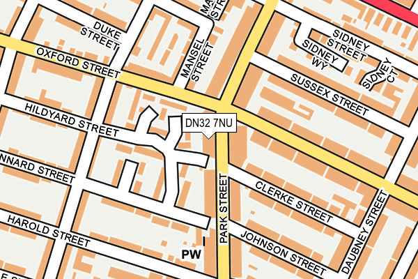 DN32 7NU map - OS OpenMap – Local (Ordnance Survey)