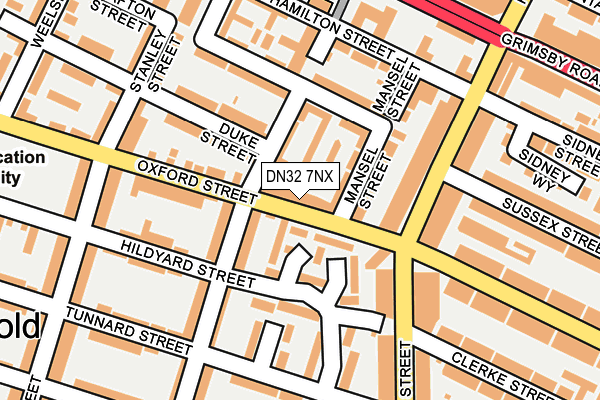 DN32 7NX map - OS OpenMap – Local (Ordnance Survey)