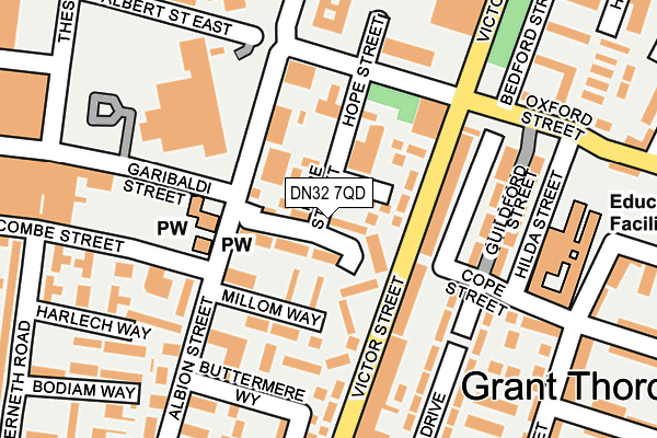 DN32 7QD map - OS OpenMap – Local (Ordnance Survey)