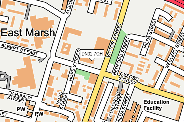 DN32 7QH map - OS OpenMap – Local (Ordnance Survey)