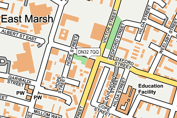 DN32 7QQ map - OS OpenMap – Local (Ordnance Survey)