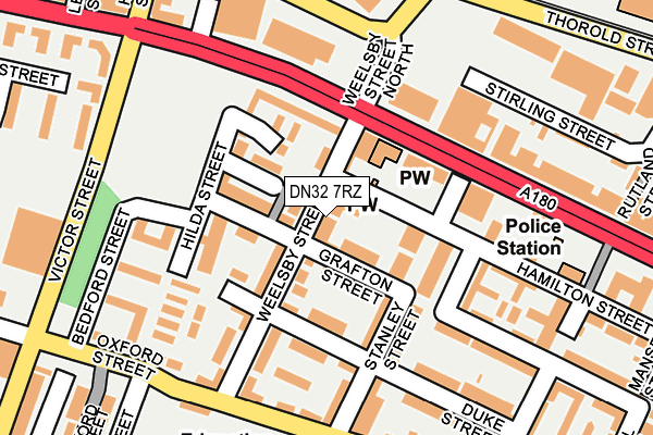 DN32 7RZ map - OS OpenMap – Local (Ordnance Survey)