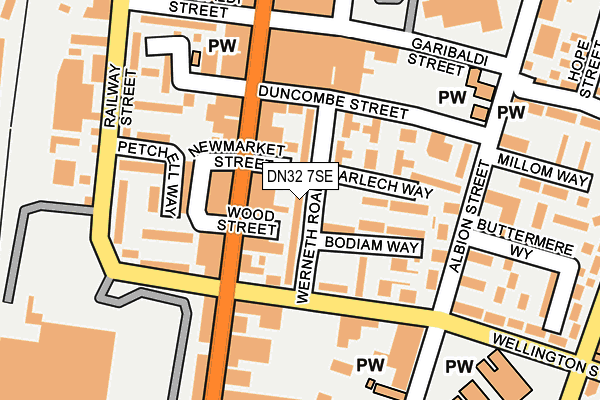 DN32 7SE map - OS OpenMap – Local (Ordnance Survey)